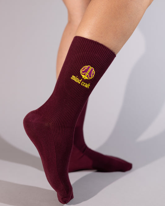 Üçlü Set 'Mind Craft, Night Watch ve Chill Pill'' Unisex Nakışlı Çorap