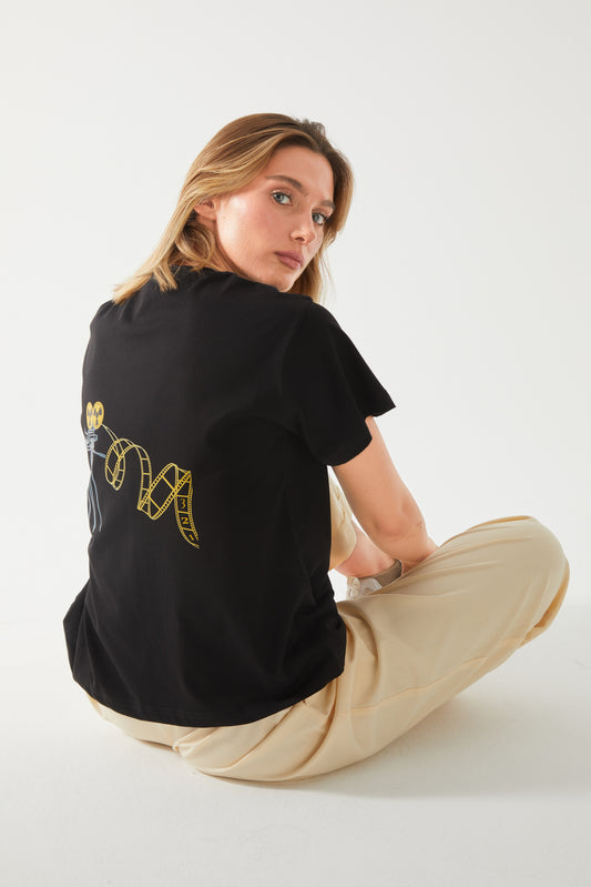 Director Nakışlı Oversize T-shirt | Ortopedi