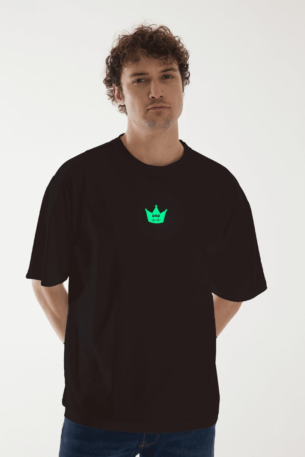 King Queen Aile Nakışlı Regular T-Shirt  | Doktor Anne ve Baba Özel Tasarım