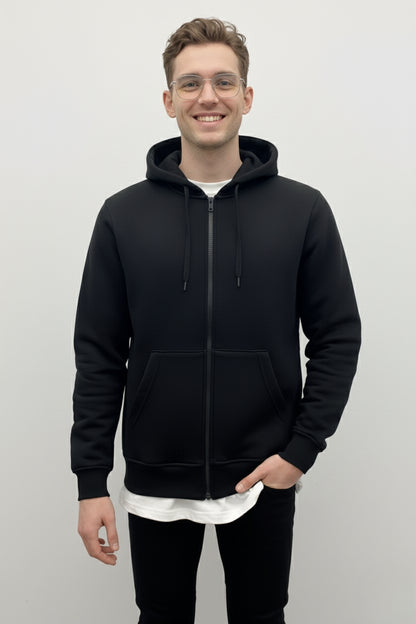 Fermuarlı Hoodie Siyah -  WS M 2026