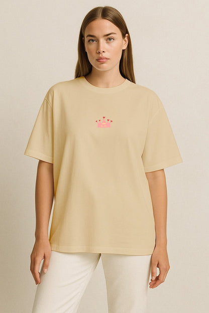 King Queen Aile Nakışlı Regular T-Shirt  | Doktor Anne ve Baba Özel Tasarım