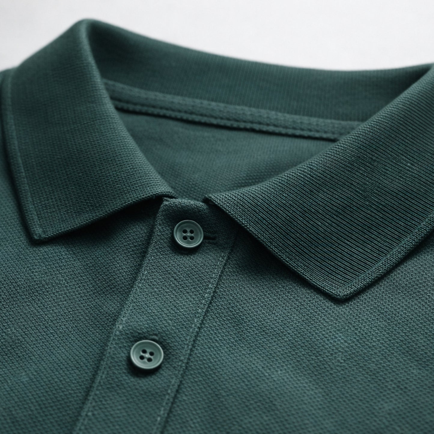 Essential Uzun Kollu Yeşil Polo – Premium Basic