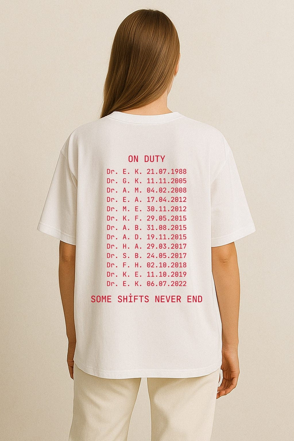 We Remember – 14 Limited Edition Baskılı Oversize T-Shirt