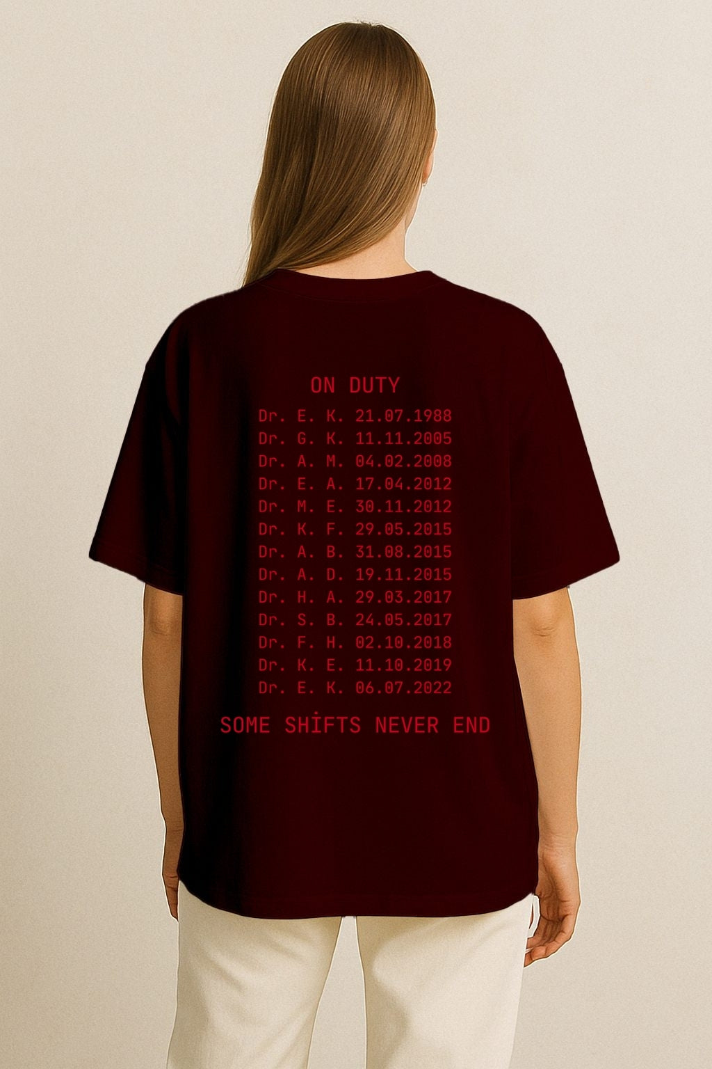We Remember – 14 Limited Edition Baskılı Oversize T-Shirt