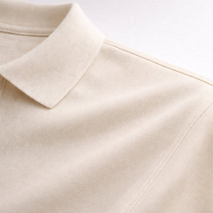 Essential Uzun Kollu Krem Polo – Premium Basic - Rahat Kalıp