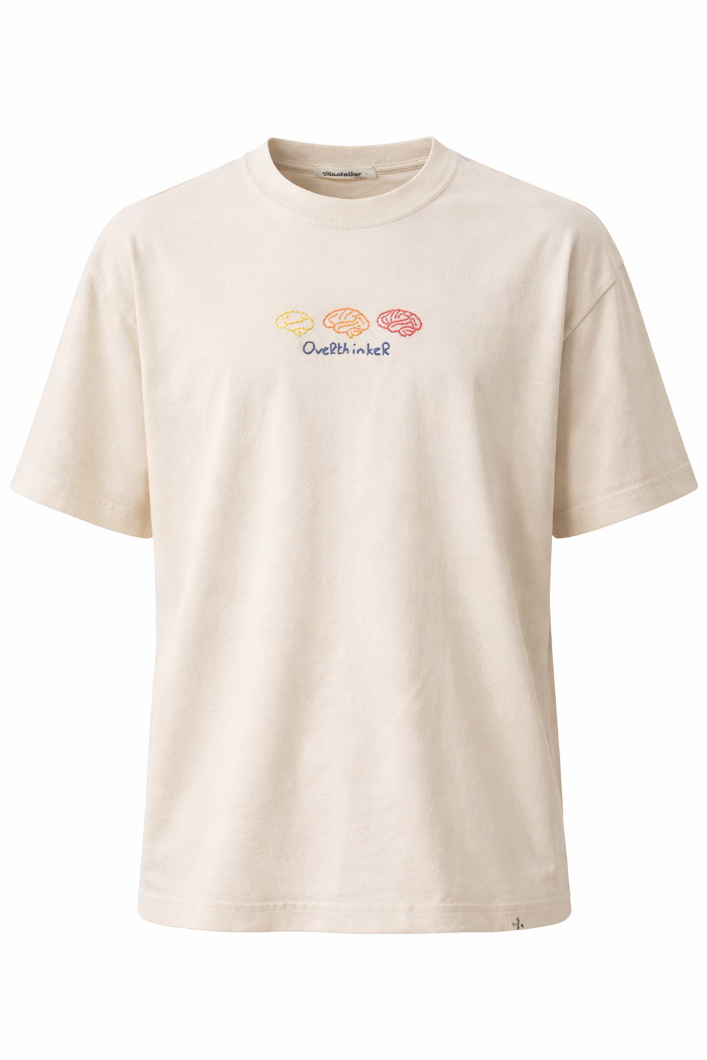 Overthinker – El Nakışlı Özel Üretim Oversize T-Shirt M | Doktorlara Özel Tasarım