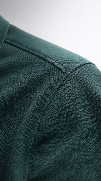 Essential Uzun Kollu Yeşil Polo – Premium Basic
