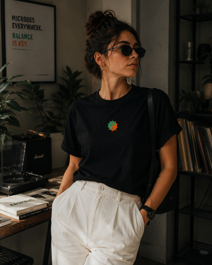 Microbial Balance - Nakış Oversize T-Shirt W | Enfeksiyon Hastalıkları Özel Tasarım