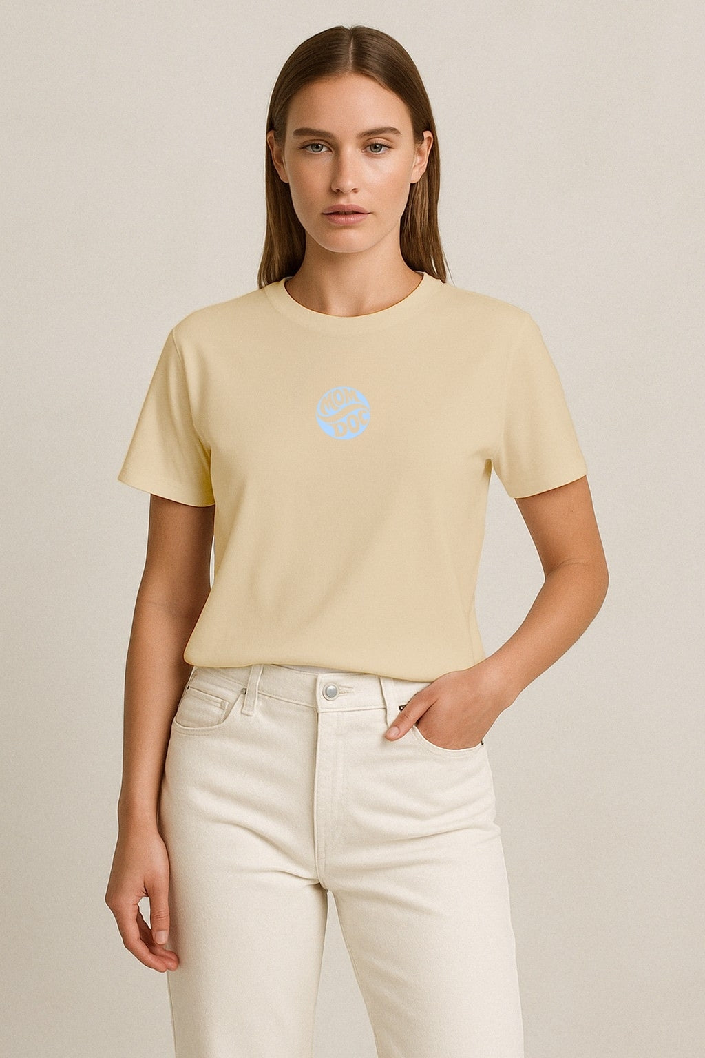 Mom Doc Nakışlı Regular T-Shirt W | Doktor Anne Özel Tasarım