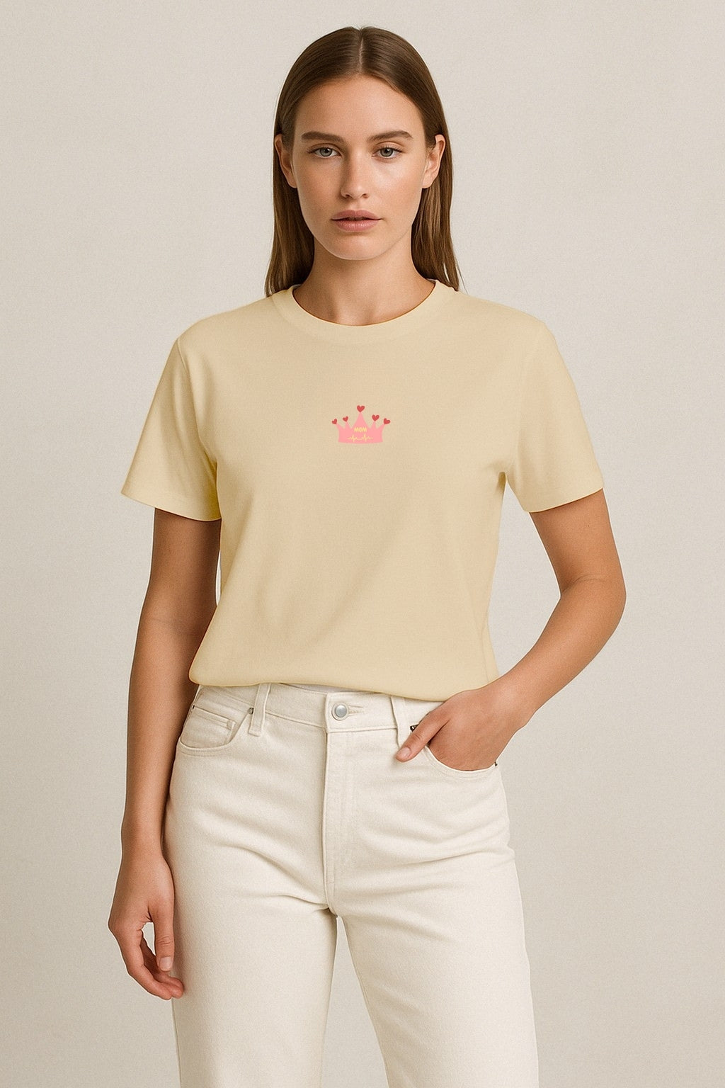 King Queen Aile Nakışlı Regular T-Shirt  | Doktor Anne ve Baba Özel Tasarım