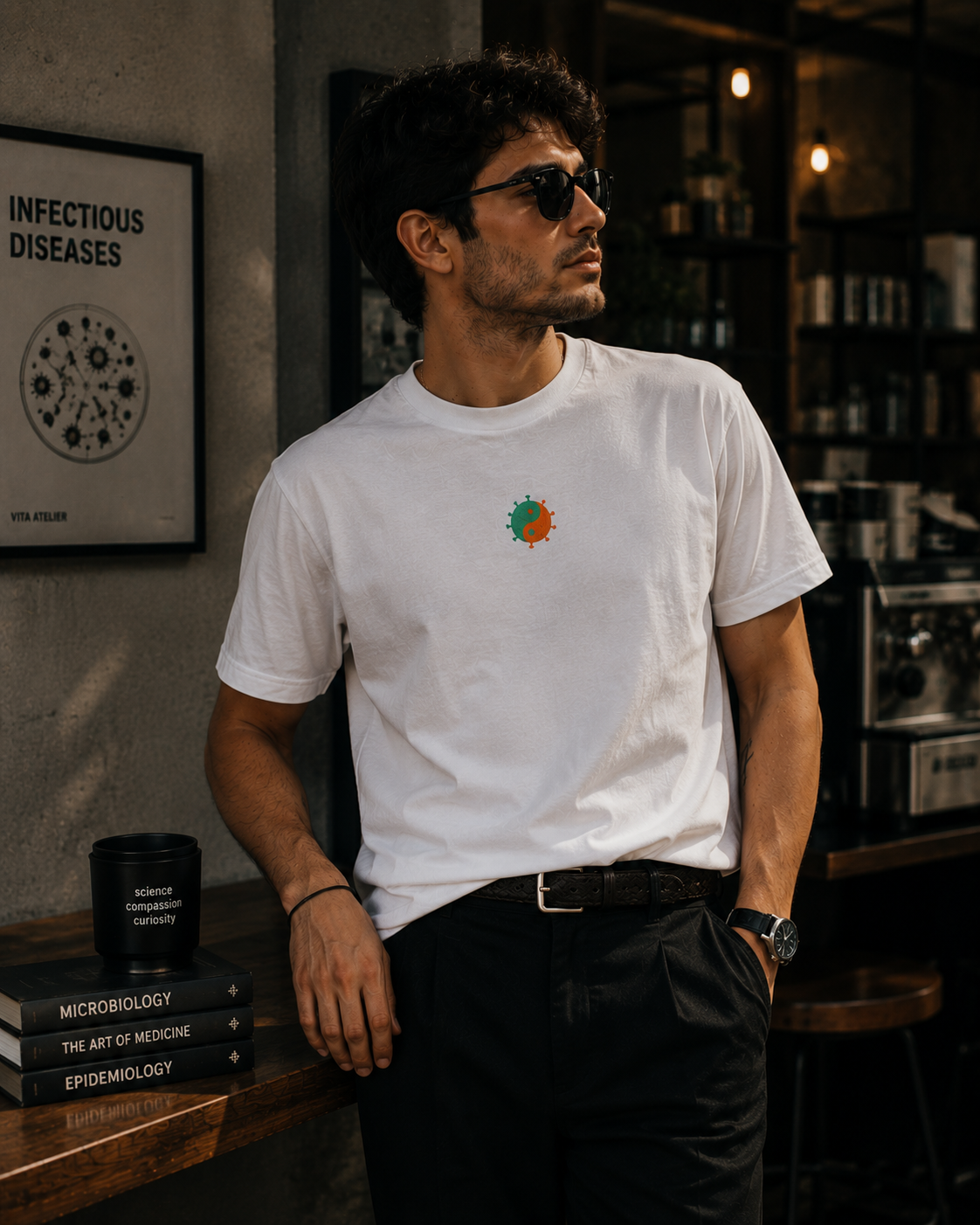 Microbial Balance - Nakış Regular Size T-Shirt M | Enfeksiyon Hastalıkları Özel Tasarım