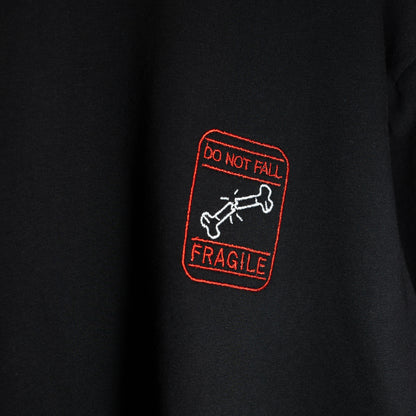 Fragile Nakışlı Oversize T-shirt | Ortopedi