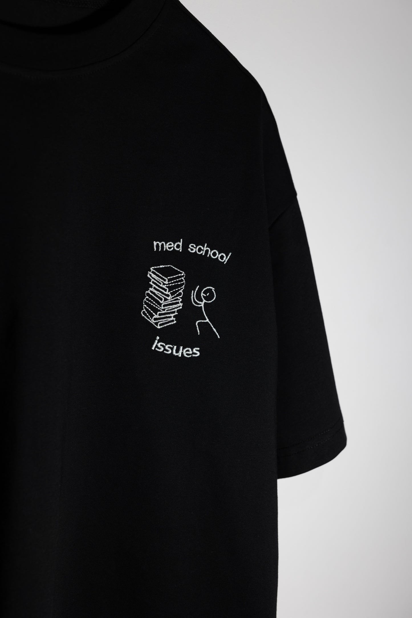 Med School Issues Nakışlı Oversize T-shirt | Tıp Fakültesi