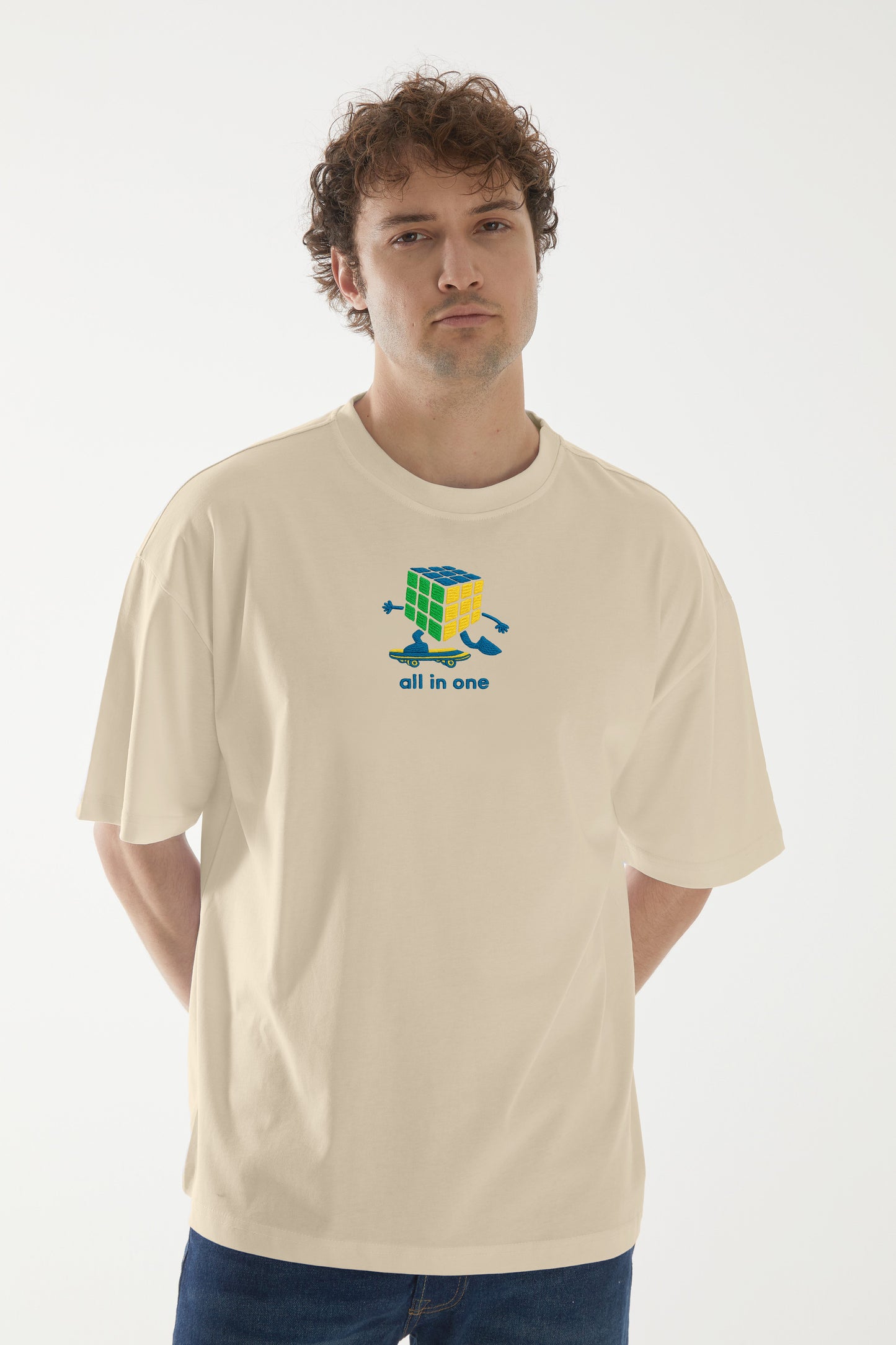 All In One 2.0  Nakışlı Oversize T-shirt | Dahiliye