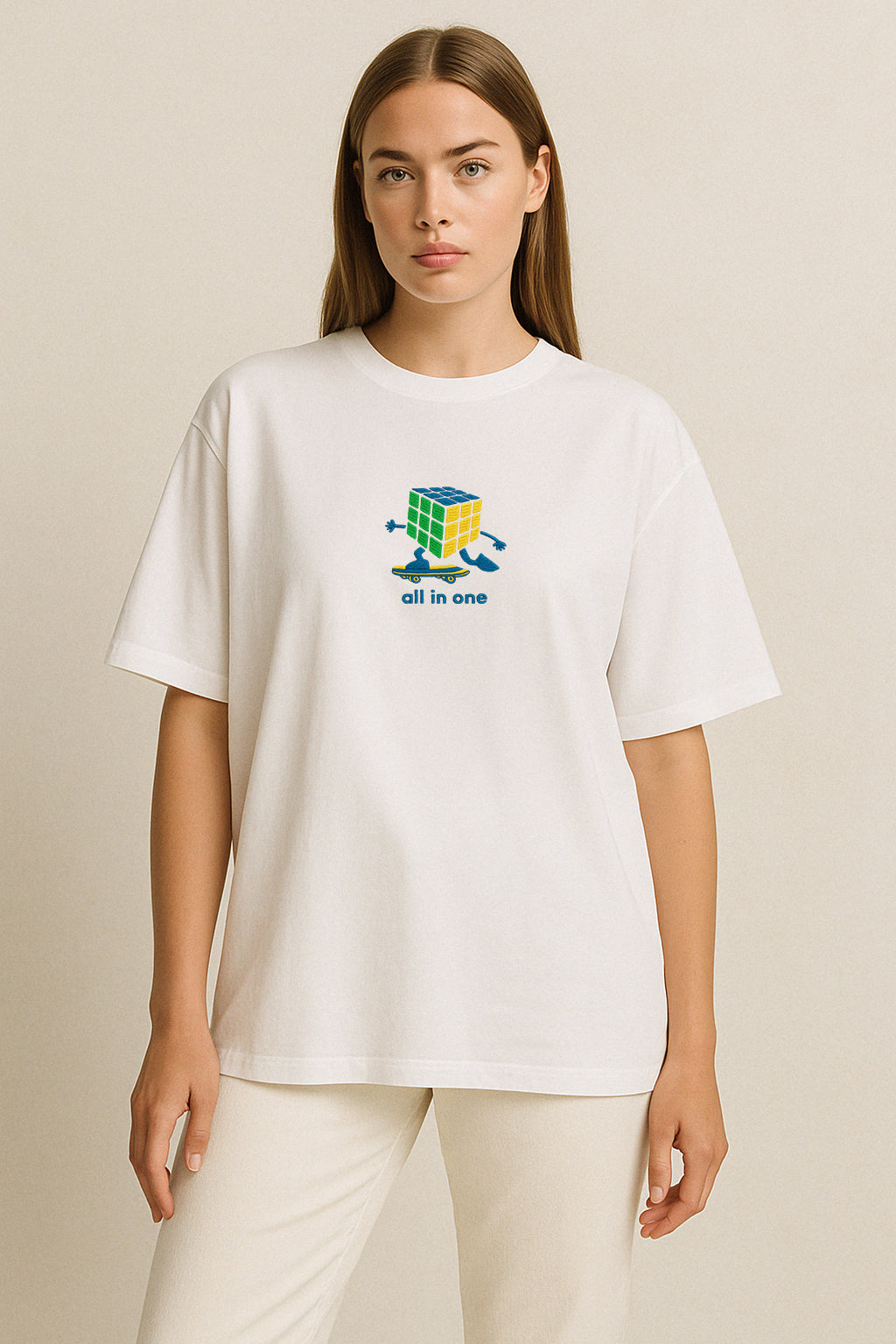 All In One 2.0  Nakışlı Oversize T-shirt | Dahiliye