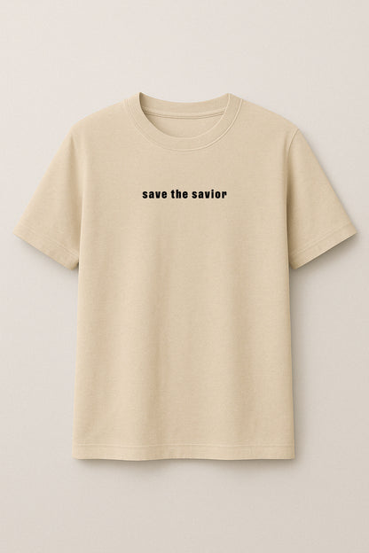 Beyaz Kod Baskılı Regular T-shirt | Gündem ve Tıp