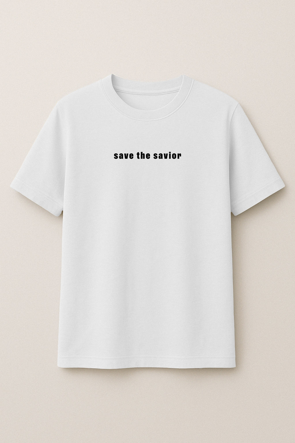 Beyaz Kod Baskılı Regular T-shirt | Gündem ve Tıp