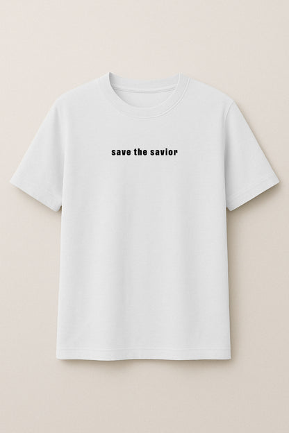 Beyaz Kod Baskılı Regular T-shirt | Gündem ve Tıp
