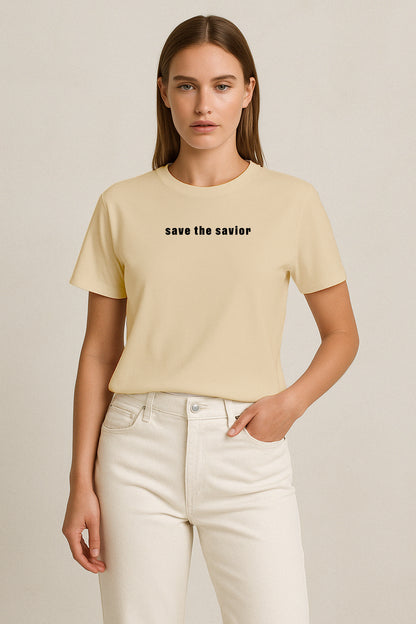 Beyaz Kod Baskılı Regular T-shirt | Gündem ve Tıp