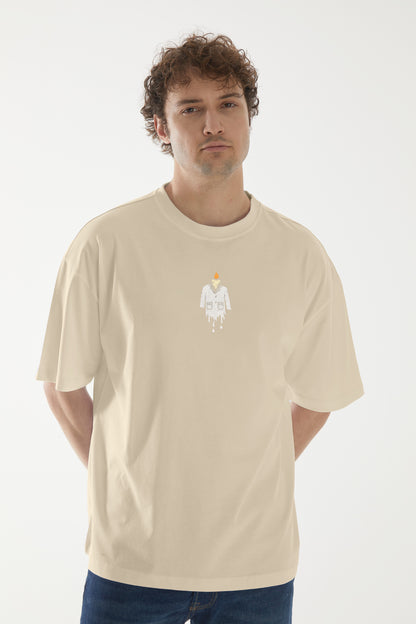 Burnout Nakışlı Oversize T-shirt | Gündem ve Tıp