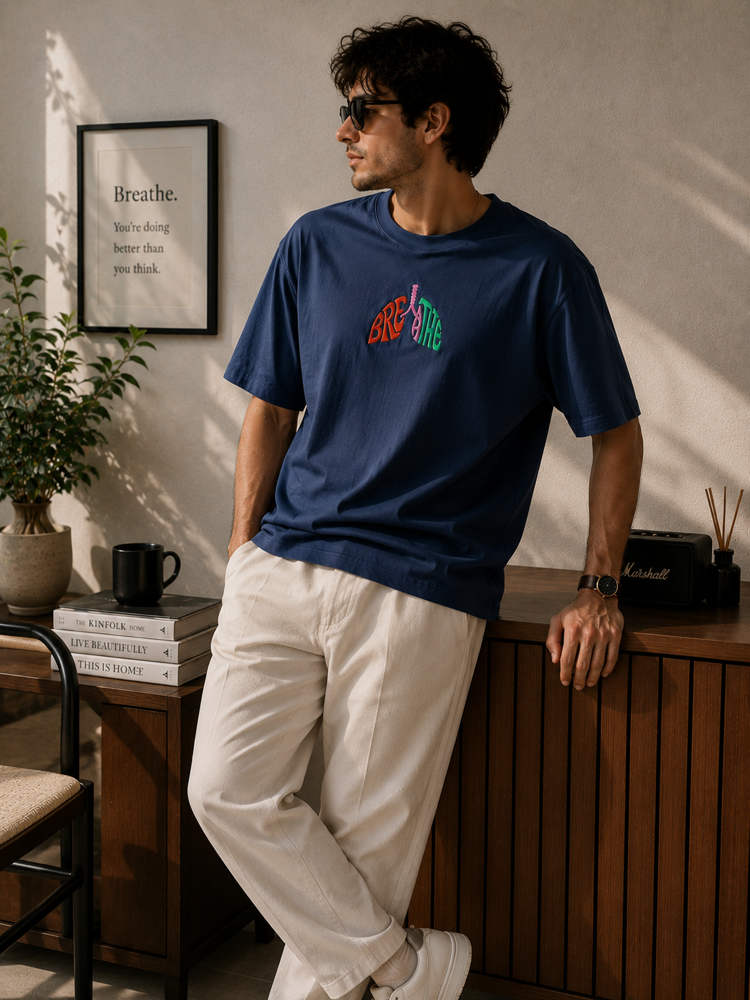 Breathe- Nakış Regular Size T-Shirt M | Göğüs Hastalıkları Özel Tasarım