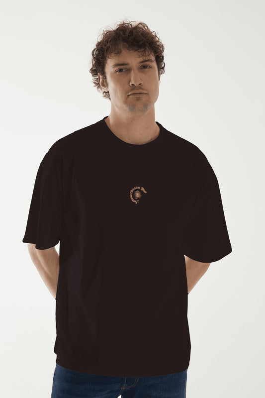 Follow The Sun Nakışlı Oversize T-shirt | Psikiyatri