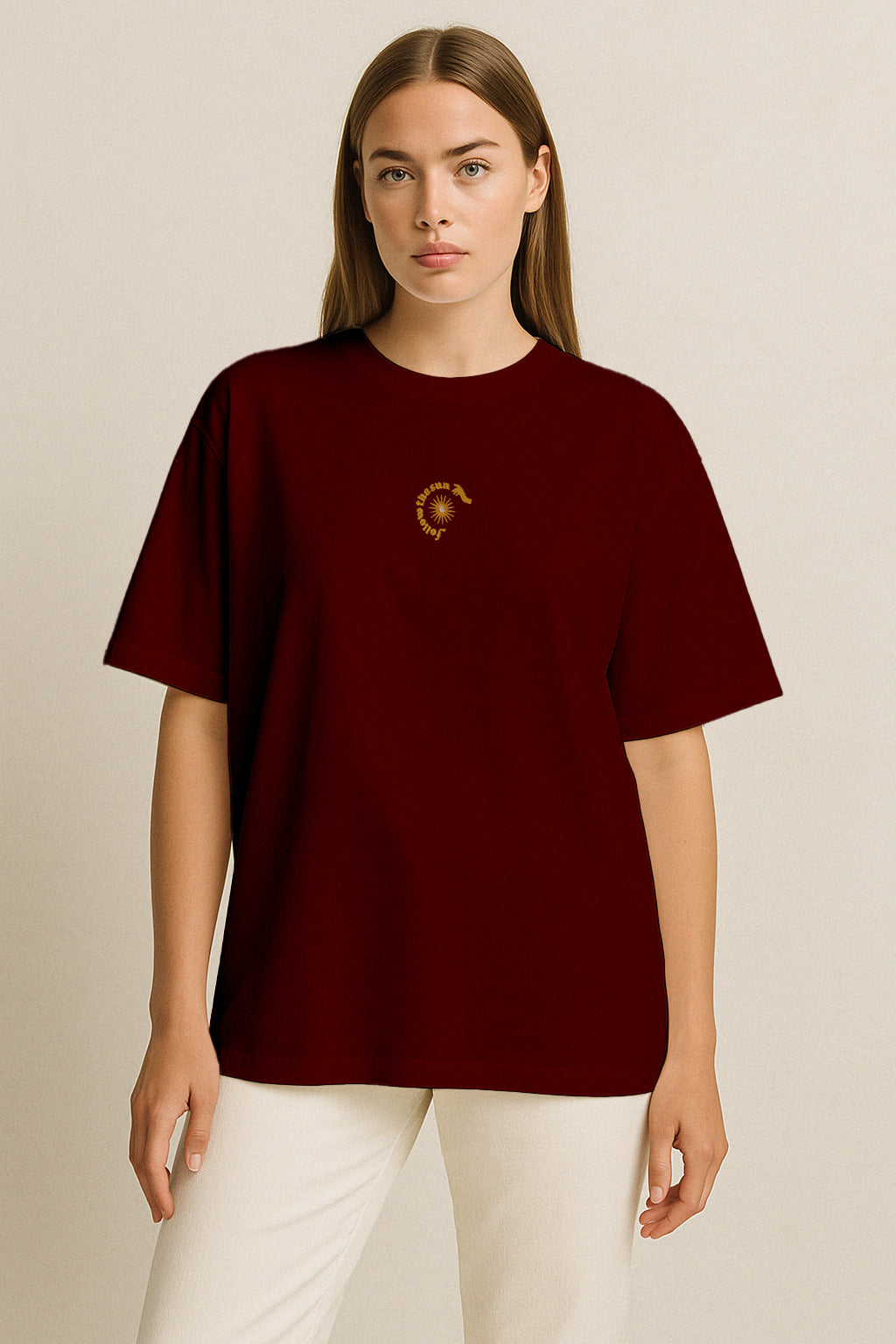 Follow The Sun Nakışlı Oversize T-shirt | Psikiyatri