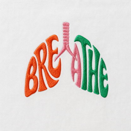 Breathe- Nakış Regular Size T-Shirt M | Göğüs Hastalıkları Özel Tasarım