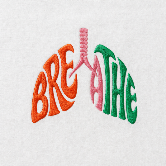 Breathe- Nakış Regular Size T-Shirt M | Göğüs Hastalıkları Özel Tasarım
