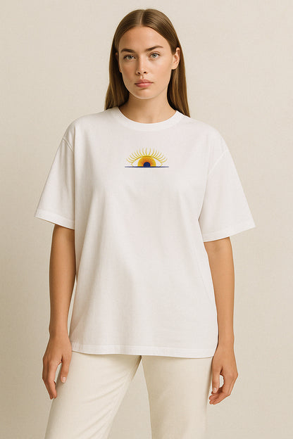 SunSight Oftalmoloji Nakışlı Oversize T-Shirt W| Göz Hekimi Özel Tasarım
