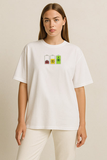 Overfocused Oftalmoloji Nakışlı Oversize T-Shirt W | Göz Hekimi Özel Tasarım