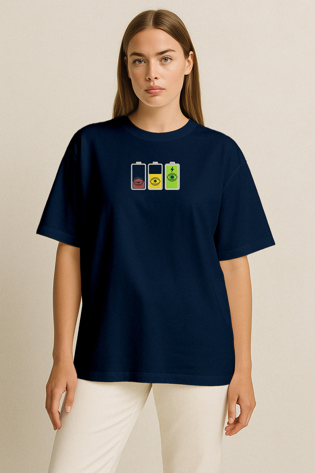 Overfocused Oftalmoloji Nakışlı Oversize T-Shirt W | Göz Hekimi Özel Tasarım