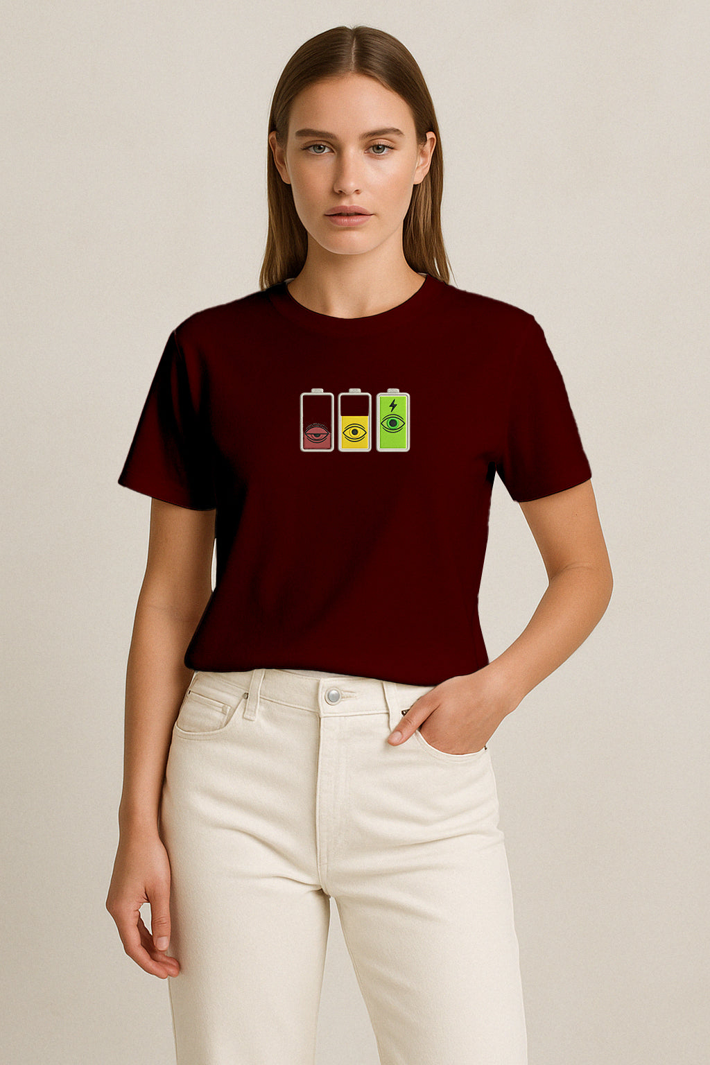 Overfocused Oftalmoloji Nakışlı Regular T-Shirt W | Göz Hekimi Özel Tasarım