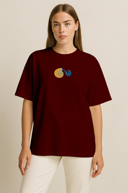 Feelings Nakışlı Oversize T-shirt | Kulak Burun Boğaz