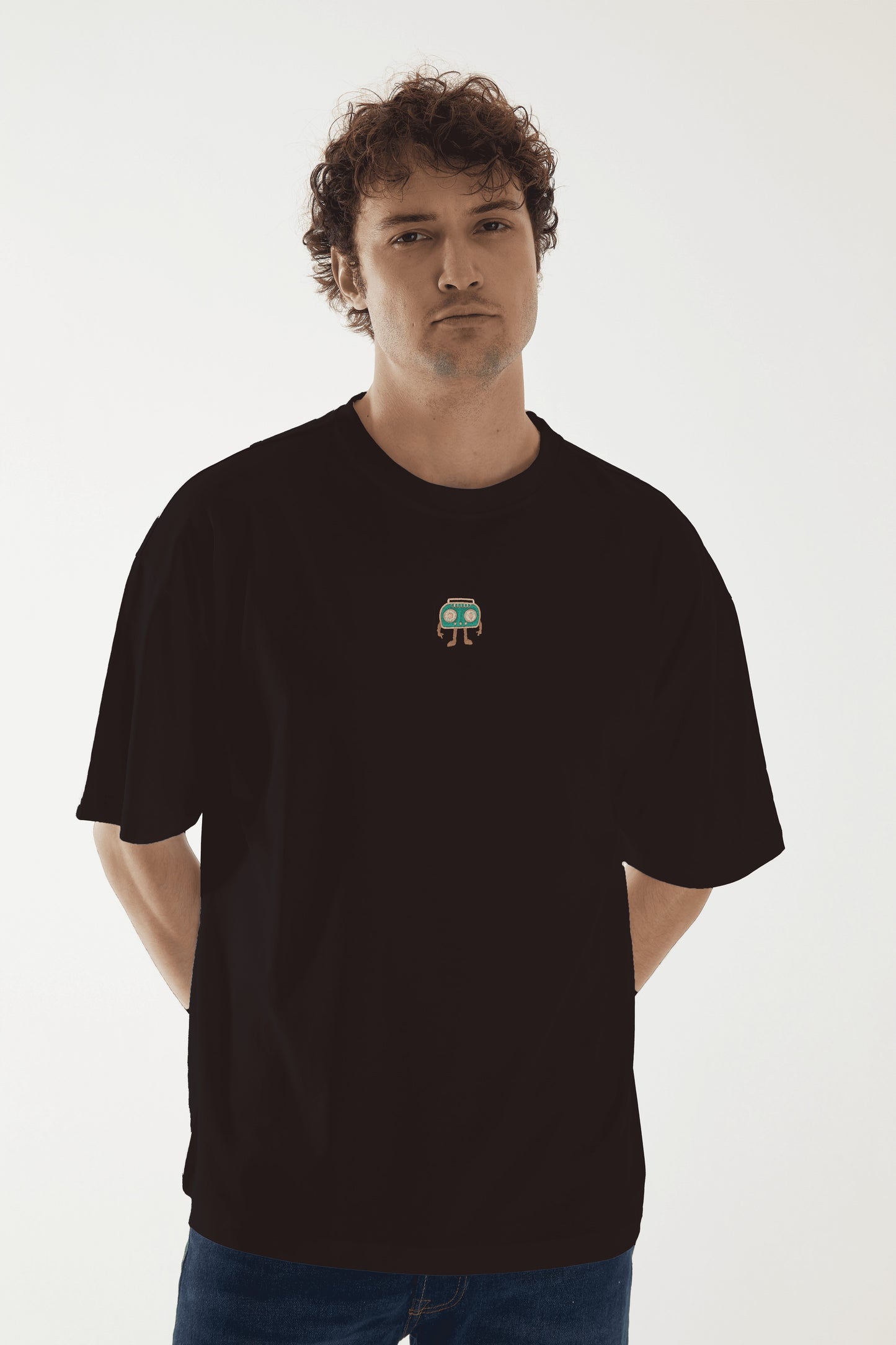 Life Stream Nakışlı Oversize T-shirt | Anestezi