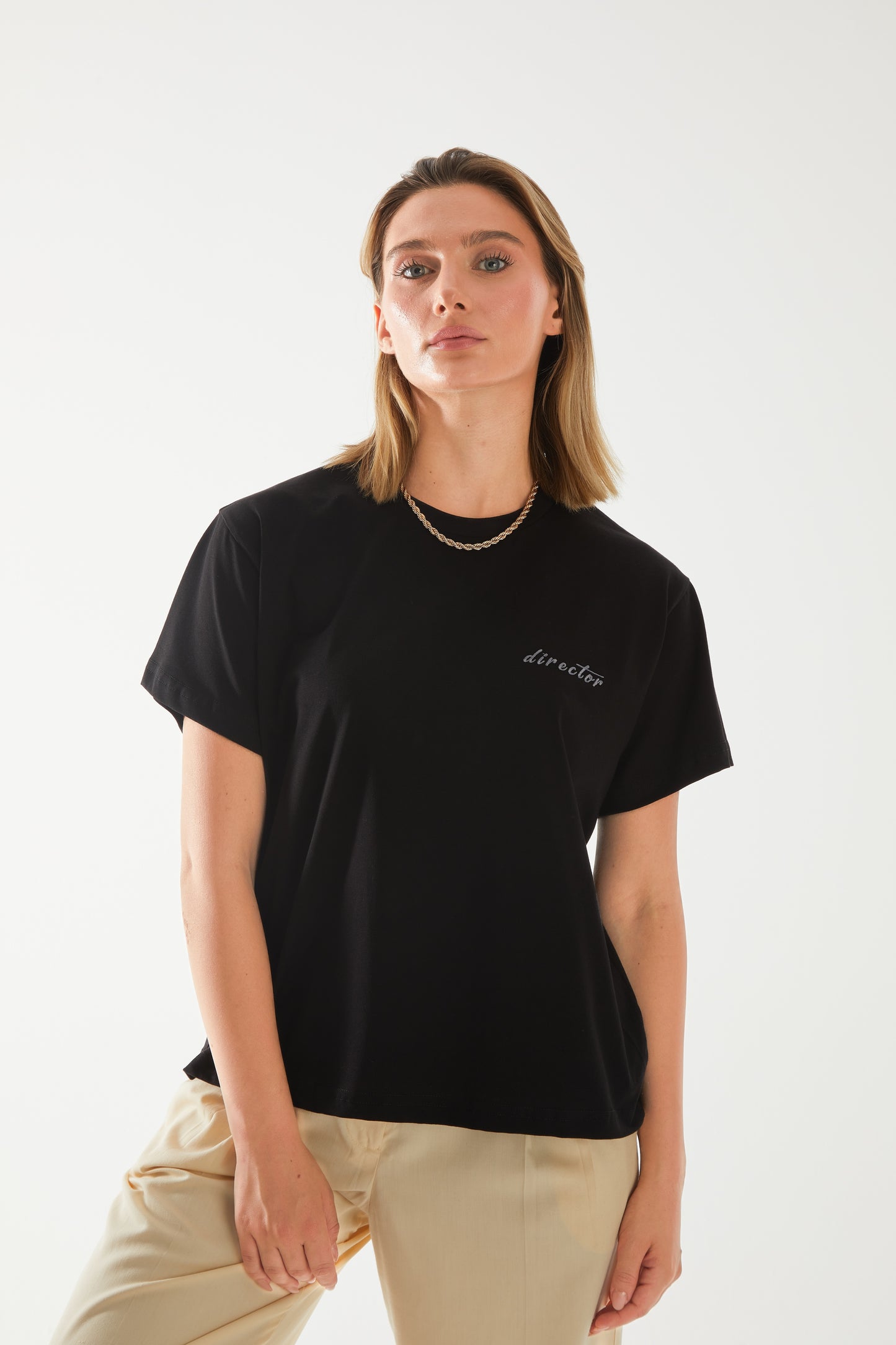 Director Nakışlı Oversize T-shirt | Ortopedi