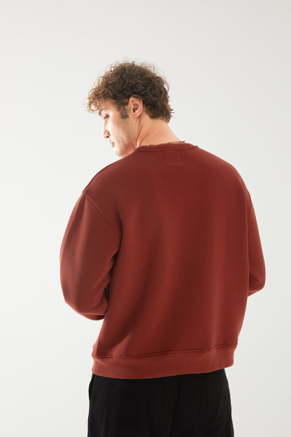 'Follow the sun' Nakışlı Oversize Sweatshirt