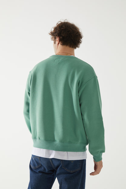 'LIFE STREAM' Nakışlı Oversize Sweatshirt