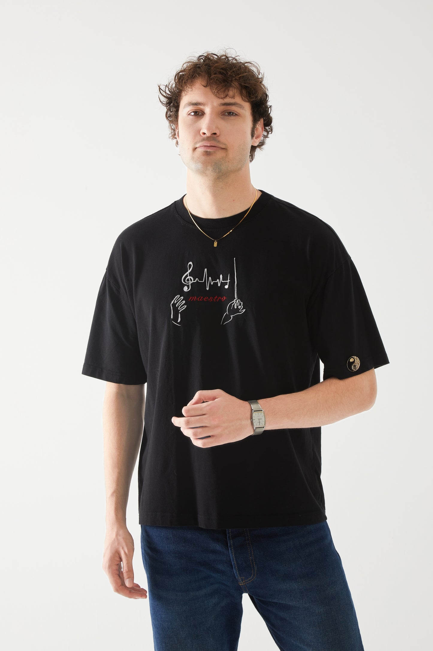 Maestro Nakışlı Oversize T-shirt | Kardiyoloji