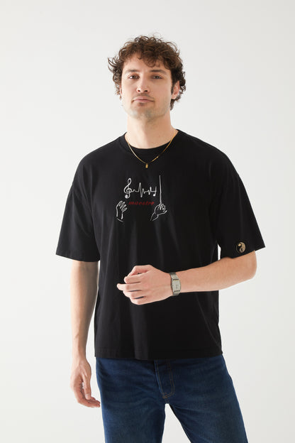 Maestro Nakışlı Oversize T-shirt | Kardiyoloji