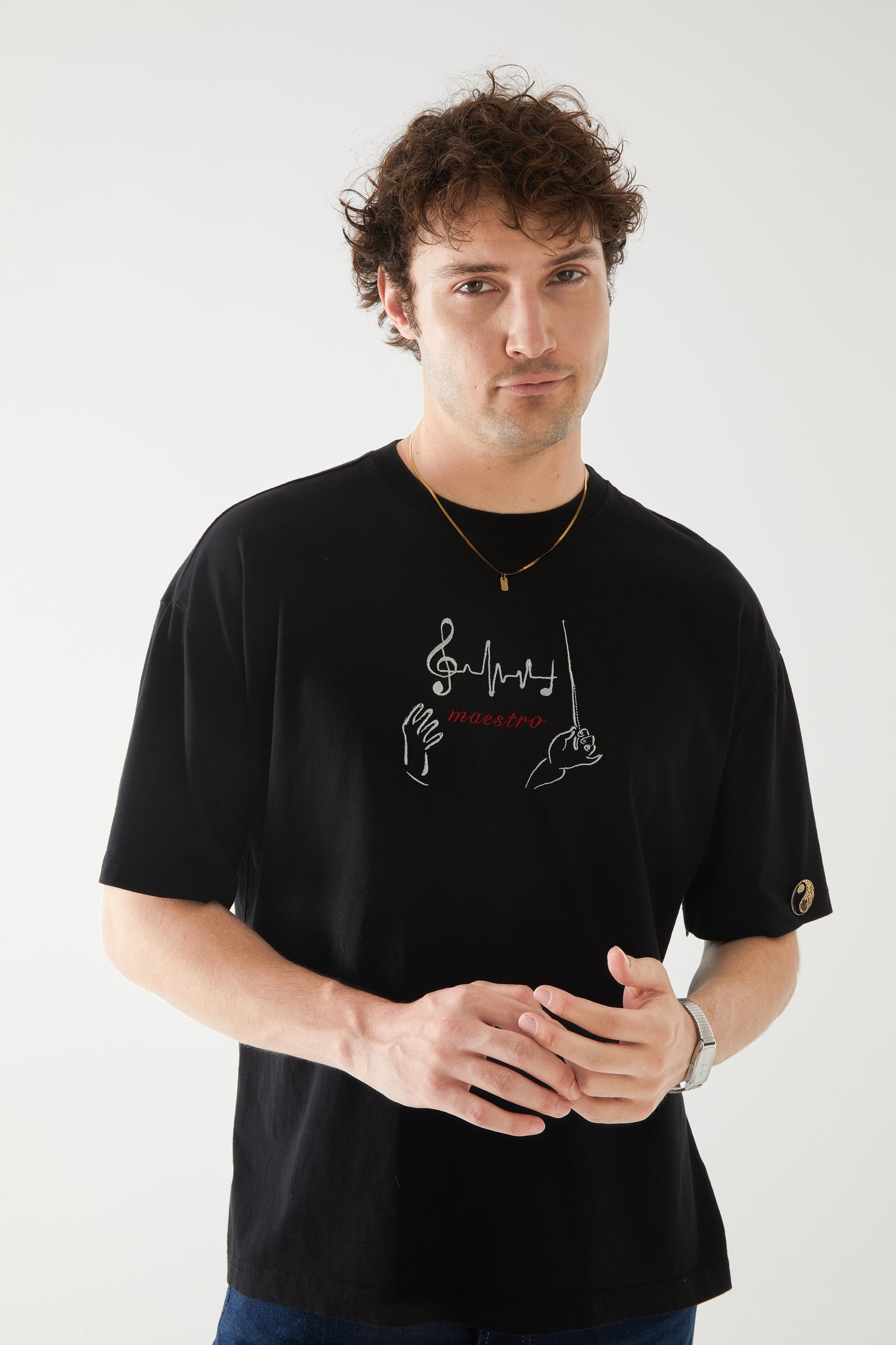 Maestro Nakışlı Oversize T-shirt | Kardiyoloji