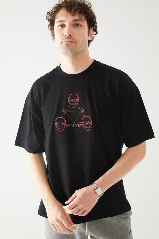 Freud Nakışlı Oversize T-shirt | Psikiyatri