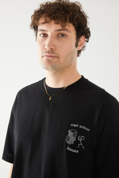 Med School Issues Nakışlı Oversize T-shirt | Tıp Fakültesi