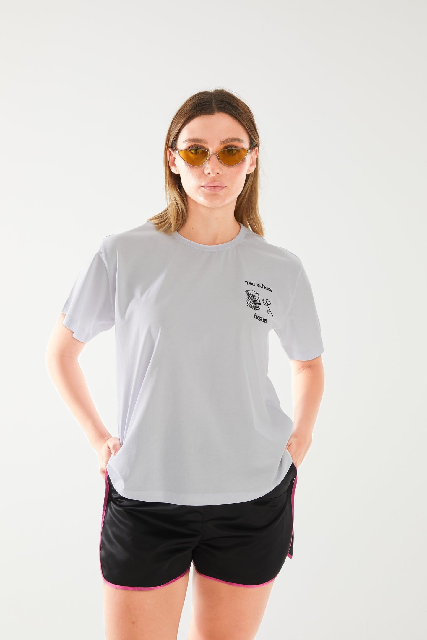 Med School Issues Nakışlı Oversize T-shirt | Tıp Fakültesi