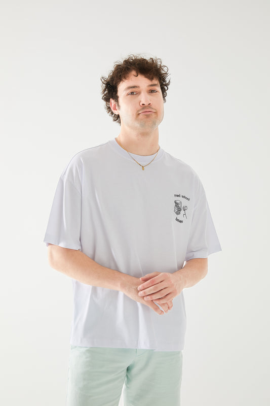 Med School Issues Nakışlı Oversize T-shirt | Tıp Fakültesi