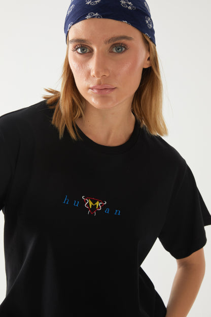 Human Nakışlı Oversize T-shirt | 14 Mart Tıp Bayramı