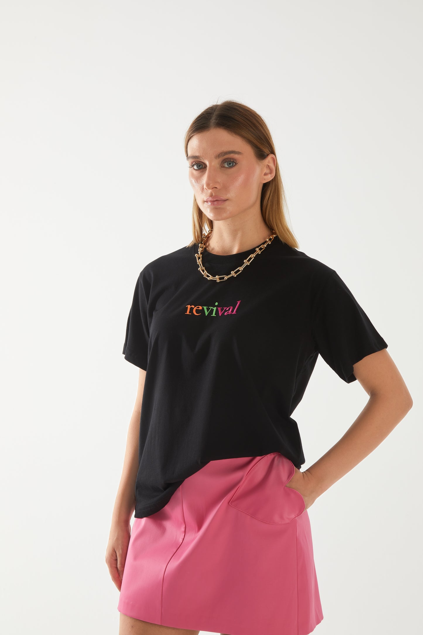 Revival Nakışlı Oversize T-shirt | Dermatoloji